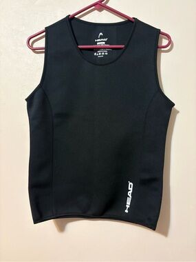 HEAD Mens Neoprene Sauna Vest Black Training Sweat Vest Size Large RN 86183